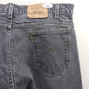 VTG 90s Levis 505 Orange Tab Black Denim Jeans Mens 39x31 Regular Fit Straight